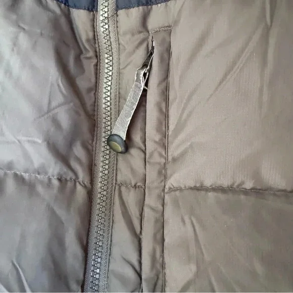 VTG LL Bean Vest Men's XL Dark Green Down Fill Zip Security Pocket Vintage - Picture 11 of 13